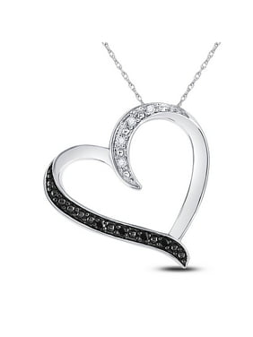 Dazzlingrock Collection Sterling Silver Black Color Enhanced Diamond Infinity Love Pendant Necklace 1//12 ctw